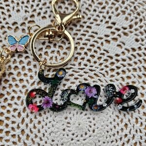 Glittering Sunflower Acrylic Keychain - LOVE New